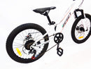 Bicicletta Mountain Bike MTB Ragazza 20" 7V in Acciaio Bianco Perla-2
