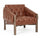 Gepolsterter Sessel 83,5x81,5x76 cm in braunem Kunstleder