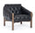 Gepolsterter Sessel 83,5x81,5x76 cm in schwarzem Kunstleder