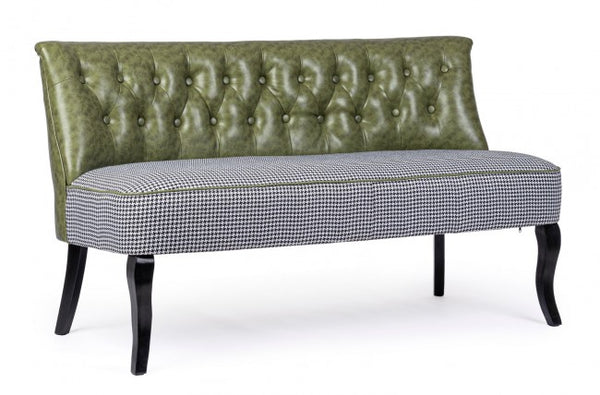 prezzo 2-Sitzer-Sofa 136 x 66 x 76 cm aus dunkelgrünem Polyester