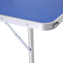 Tavolo Pieghevole da Campeggio 160x80x70 cm con Rete da Ping Pong  Blu-1