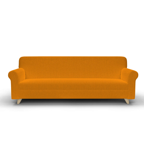 Sofabezug 1-, 2- und 3-Sitzer Stretch aus orangefarbenem Stoff prezzo