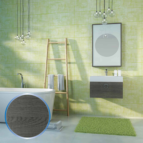 Badezimmer-Hängeschrank aus gesägtem Eichenholz 60 cm Fosterberg Nizza 1 online