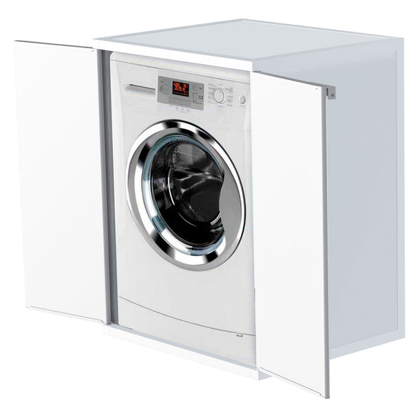 prezzo Waschmaschinenabdeckung für den Außenbereich 68,5 x 64 x 88 cm, 2 weiße Türen