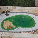 Grüner künstlicher Gartenteich für Schildkröten 108 x 77 x 28 cm 80 Liter