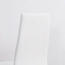 Set di 4 Sedie da Pranzo 41x50x97 cm con Schienale Alto in Similpelle Bianco-9