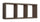 Mensola Rettangolare 3 Scomparti da Parete 70x30x15.5 cm in Fibra di Legno Tristano Noce Segato