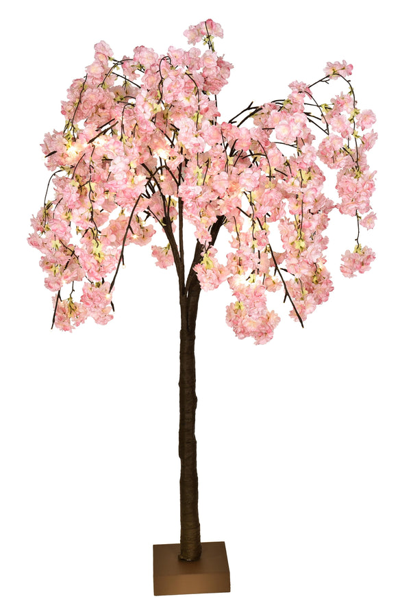 acquista Rosa künstlicher Pfirsichbaum für den Innenbereich mit Led Höhe 120 cm