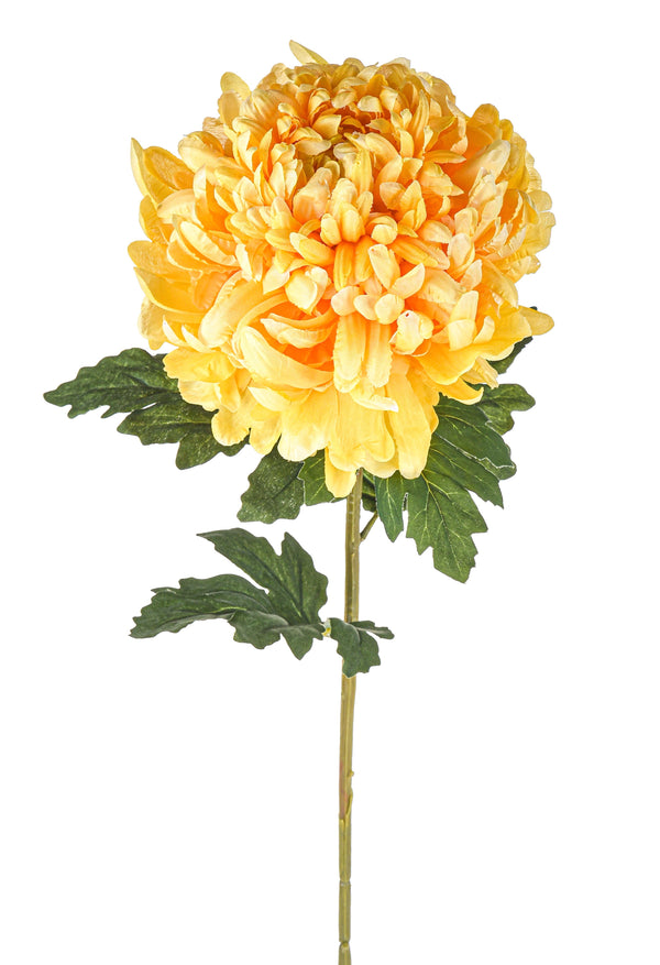 Set 6 künstliche Chrysanthemendreher groß Höhe 79 cm gelb acquista