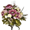 Bouquet Artificiale di Ortensie con Rose Altezza 34 cm Viola-1