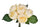Set 4 Pfingstrosensträuße mit 6 Kunstblumen Höhe 28 cm Gelb