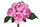 Set 4 Pfingstrosensträuße mit 6 künstlichen Blumen Höhe 28 cm Rosa