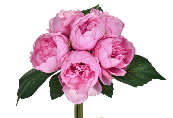 prezzo Set 4 Pfingstrosensträuße mit 6 künstlichen Blumen Höhe 28 cm Rosa