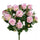 Künstlicher Rosenknospen-/Hiperycum-Strauß für 13 rosa Blüten