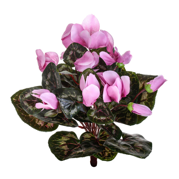 Set 3 Blumenstrauß aus künstlichen Alpenveilchen, bestehend aus 22 Löchern, Höhe 32 cm prezzo