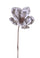 Set mit 4 Magnolien-Kunstblumen, Höhe 63 cm, grau