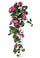 Set 2 Hängende künstliche Geraniensträucher Höhe 80 cm Rosa