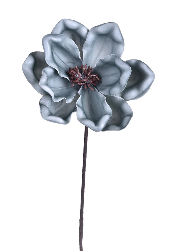 prezzo Set 4 künstliche Magnolienblüten Höhe 63 cm Blau