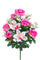 Set 2 Künstlicher Blumenstrauß bestehend aus 14 künstlichen Blumen aus Rosen und Orchideen Höhe 56 cm Rosa