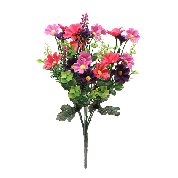 acquista Set 8 künstliche Mini-Blumensträuße mit Gänseblümchen, Höhe 35 cm, Rosa