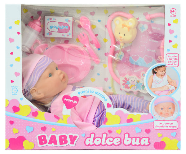 sconto Süße Bua Baby Doll mit rosa Accessoires
