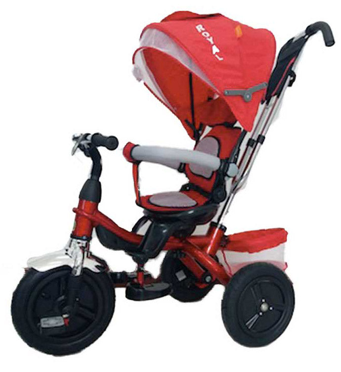 Passeggino Triciclo Seggiolino Reversibile Kids Joy Royal Rosso-1