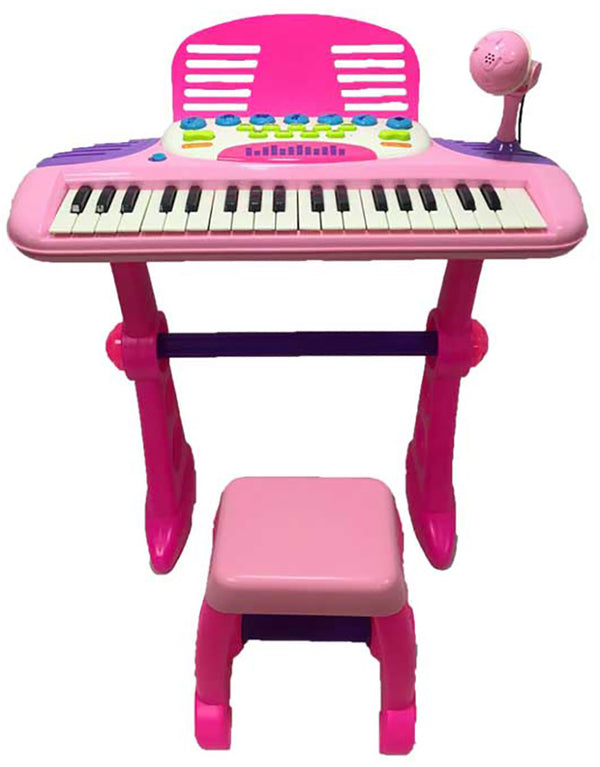 Pianola 37 Tasten mit MP3-Hocker und Recorder Kids Joy Play and Play Pink online