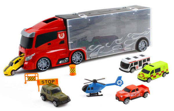 acquista Transporter mit 6 Fahrzeugen und Zubehör Kids Joy