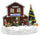 Weihnachtsdorf aus Harz mit Lichtern und Geräuschen 21x26x17,5 cm Weihnachtsmann Fabrik Vanzetti