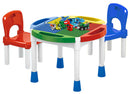 Tavolino Multiuso 3 in 1 per Bambini con 2 Sedie Kids Joy Block Desk-1