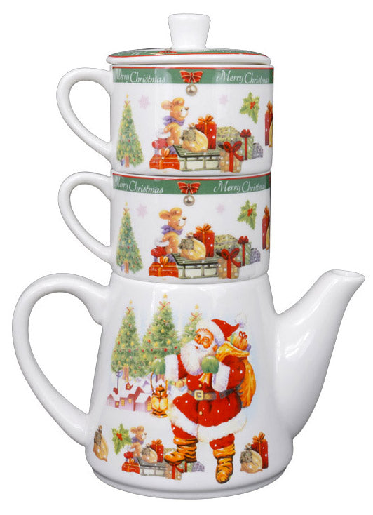 Weihnachten Teekanne und 2 Tassen Set online