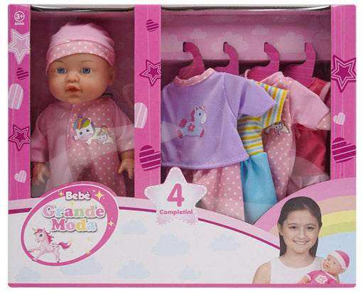 acquista Big Fashion Baby Doll H31 cm mit 4 Outfits