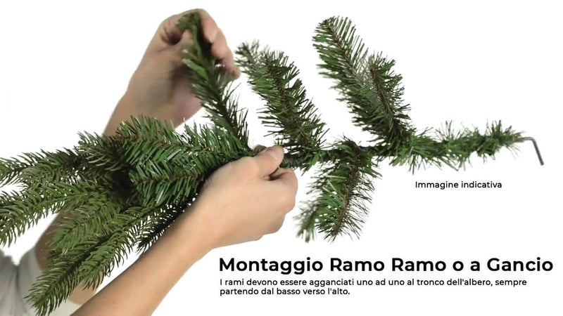 Albero di Natale Artificiale 210 cm 68 Rami Vanzetti Pino delle Murge Verde-3