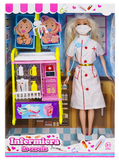 Puppe Krankenschwester auf Station H32 cm mit Zubehör prezzo