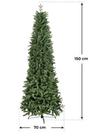 Albero di Natale Artificiale 150 cm 30 Rami Pino del Gargano Verde-2