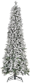 Albero di Natale Artificiale Innevato 150 cm 30 Rami Pino del Gargano Verde -1