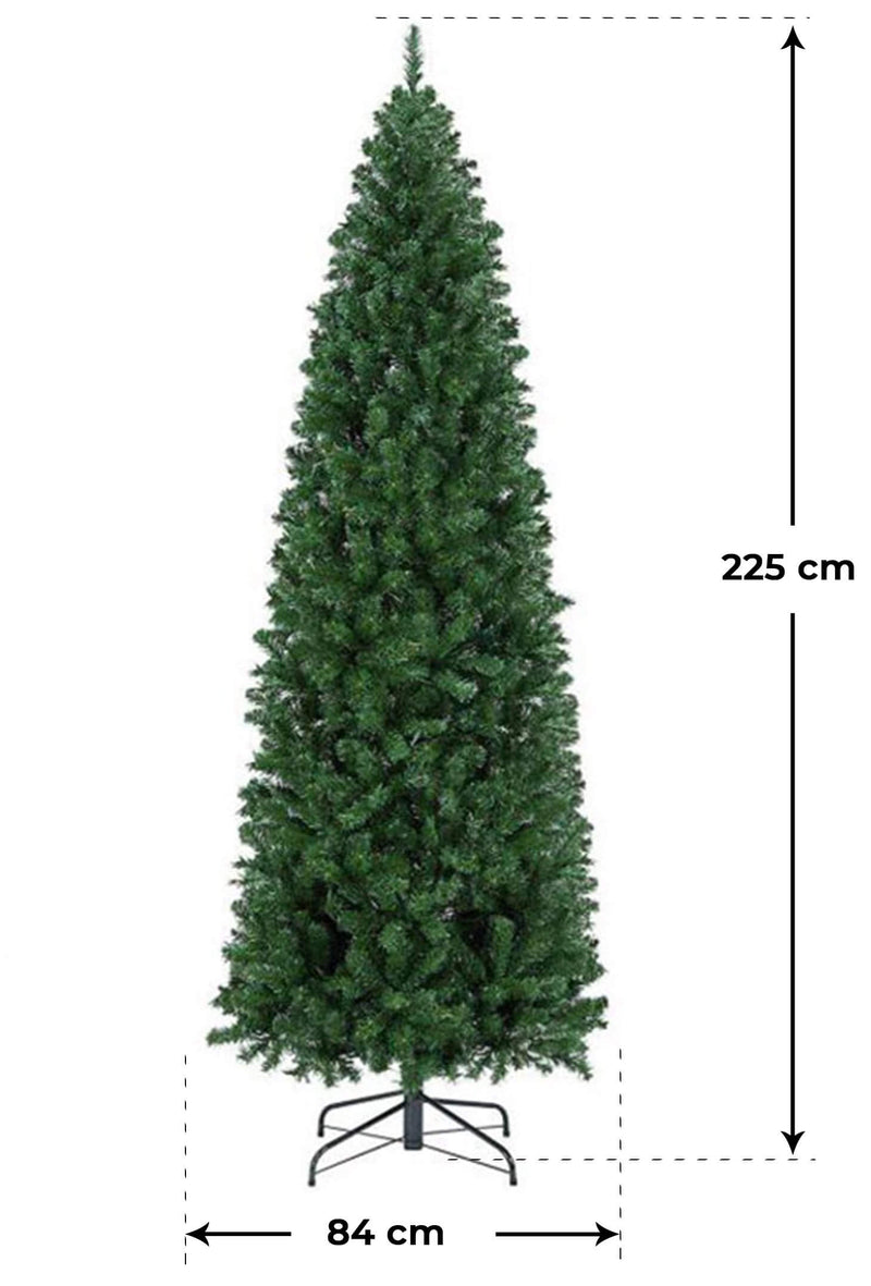 Albero di Natale Artificiale 225 cm 70 Rami Albero delle Murge Verde-2