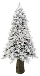 Albero di Natale Artificiale Innevato 180 cm 25 Rami con Pigne e Tronco Cedro Verde-1