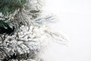 Albero di Natale Artificiale Innevato 180 cm 25 Rami con Pigne e Tronco Cedro Verde-3