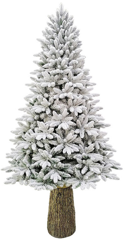 Schneebedeckter künstlicher Weihnachtsbaum 240 cm 64 Äste mit grünem Gargano-Wacholderstamm sconto