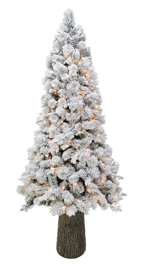Künstlicher Weihnachtsbaum mit Schnee bedeckt, mit LED-Leuchten, grüne Gargano-Tanne, verschiedene Größen prezzo