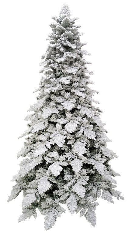 Albero di Natale Artificiale Innevato 240 cm 99 Rami  Rovere del Gargano Verde-1