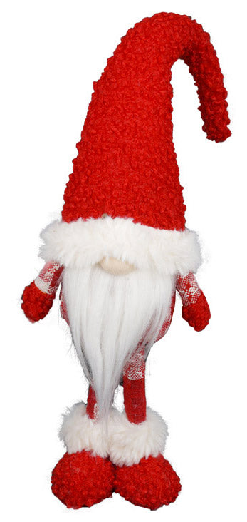 Weihnachtsmannzwerg H47 cm aus rotem Stoff prezzo