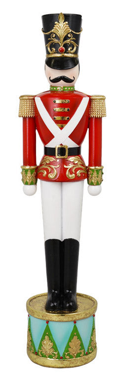 Weihnachtssoldat H45,5 cm aus Keramik mit rotem Schnurrbart acquista