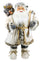Weihnachtsmannpuppe H60 cm mit Kleidung aus weißem Stoff