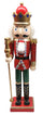 Weihnachtlicher Nussknacker-Soldat H38 cm aus rotem Holz