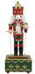 Weihnachtlicher Nussknacker-Soldat H32 cm aus Holz mit roter Saiten-Spieluhr