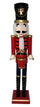 Weihnachtlicher Nussknacker Soldat H60 cm aus Holz mit roter Trommel