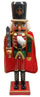 Weihnachtlicher Nussknacker-Soldat H38 cm aus Holz mit rotem und grünem Umhang und Schwert
