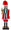 Weihnachtlicher Nussknacker-Soldat H160 cm aus Kunststoff mit Melodie und rotem elektronischem Uhrwerk